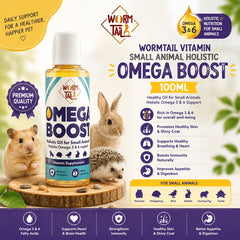 WORMTAIL Vitamin Small Animal Holistic Omega Boost 100ml Small Animal Vitamin Tidak ada merek 