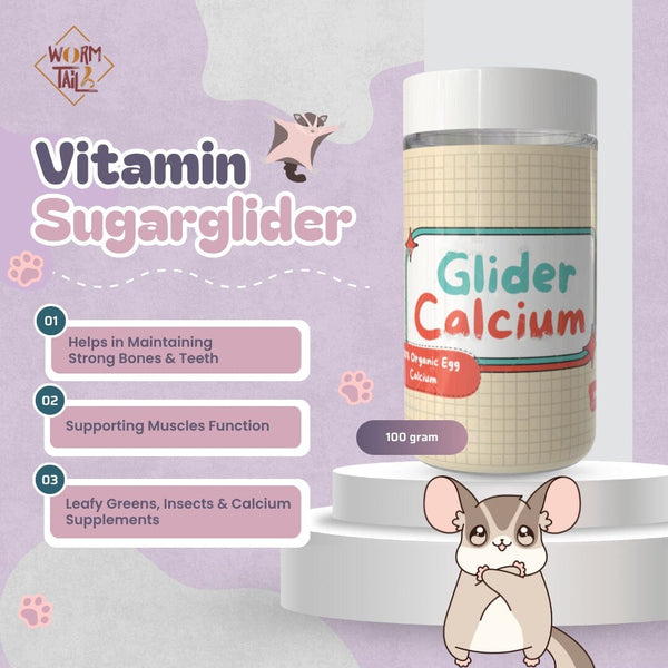 WORMTAIL Vitamin Sugarglider Series Glider Calcium 100gr no type Tidak ada merek 