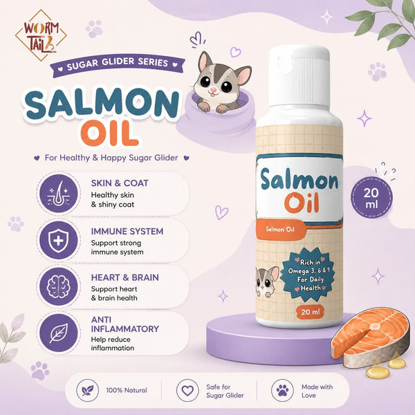 WORMTAIL Vitamin Sugarglider Series Salmon Oil 20ml no type Tidak ada merek 