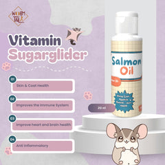 WORMTAIL Vitamin Sugarglider Series Salmon Oil 20ml no type Tidak ada merek 