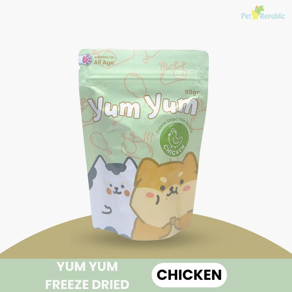 YUMYUM Snack Anjing Kucing Freeze Dried Chicken 50g Dog Snack Yum Yum 