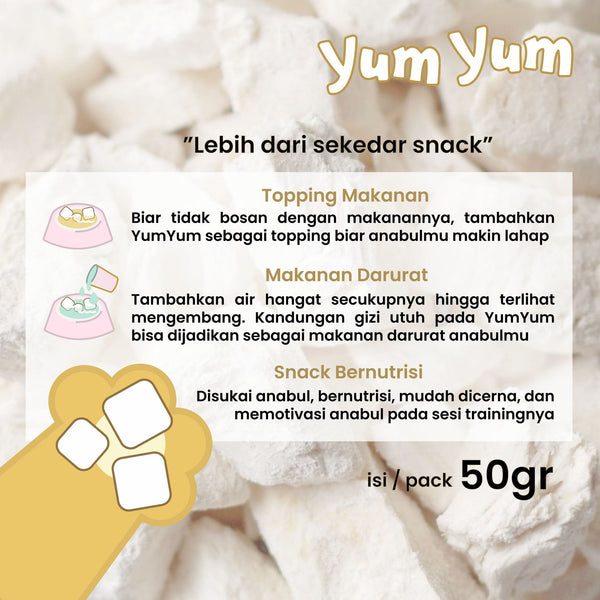 YUMYUM Snack Anjing Kucing Freeze Dried Duck 50g Dog Snack Yum Yum 