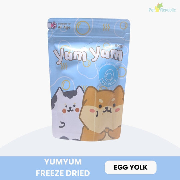 YUMYUM Snack Freeze Dried Egg Yolk 50g Snack Anjing Yum Yum 