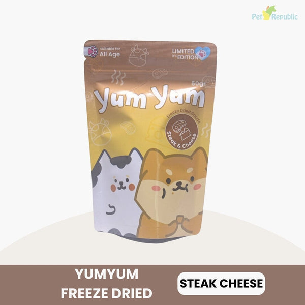 YUMYUM Snack Freeze Dried Steak Cheese 50g Dog Snack Yum Yum 