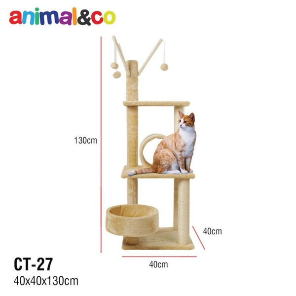 ANIMAL&CO CT27 Premium Cat Tree 3 Layer Cat Toy Petsbelle 