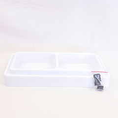 ARTHACAT ATSCT0014 Pet Bowl Double White Pet Bowl Artha Cat Tirta Surya 