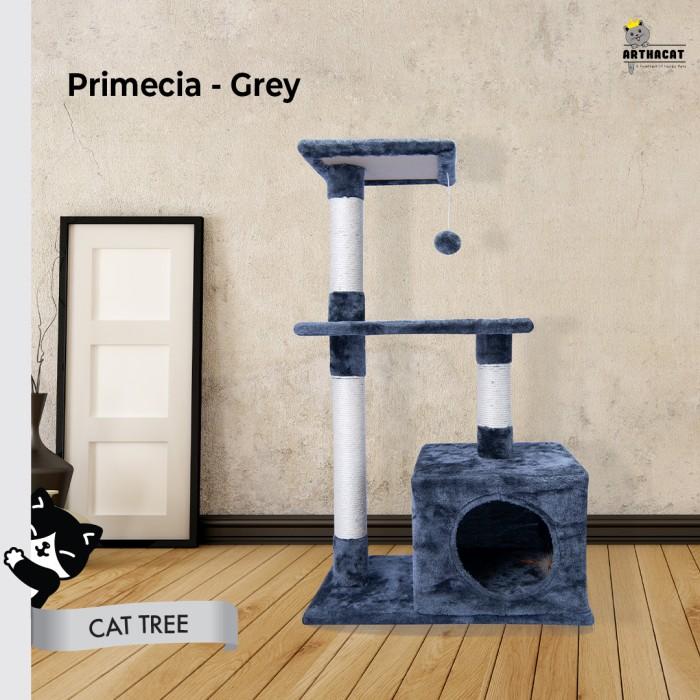 ARTHACAT Cat Tree PRIMECIA Cat House and Tree Artha Cat Tirta Surya ATS2502- Grey 