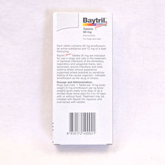 BAYTRIL Flavour Tablets 50 Mg 1 pcs Pet Medicated Care Baytril 