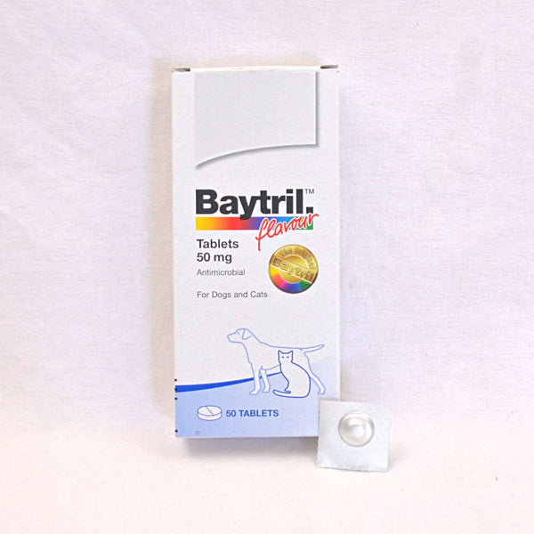 BAYTRIL Flavour Tablets 50 Mg 1 pcs Pet Medicated Care Baytril 