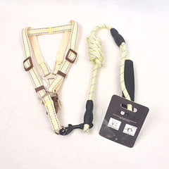 BEJIARY CP15S Rope and Harness Small Pet Collar and Leash Bejiary White 