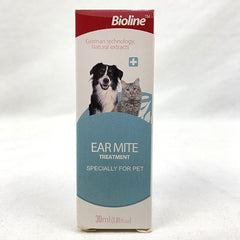 BIOLINE Ear mite Oil For Cat 30ml Grooming Pet Care Bioline 
