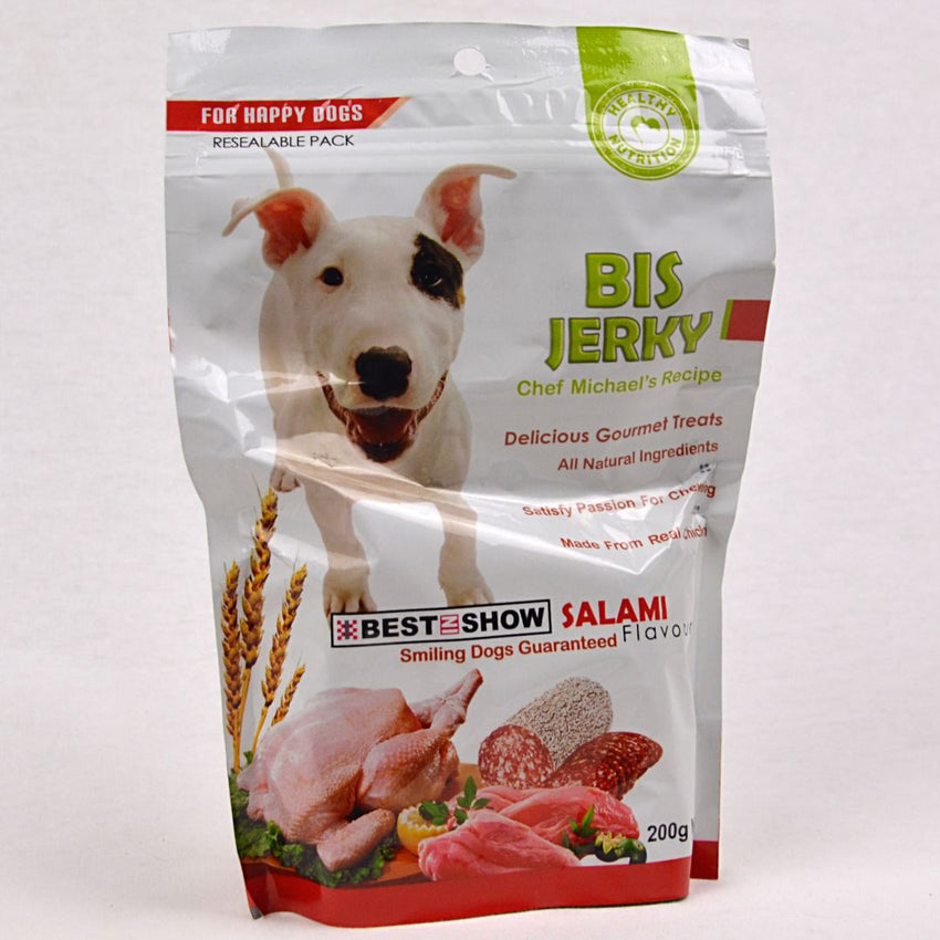 BISJerky Salami 200gr Dog Snack Best In Show 