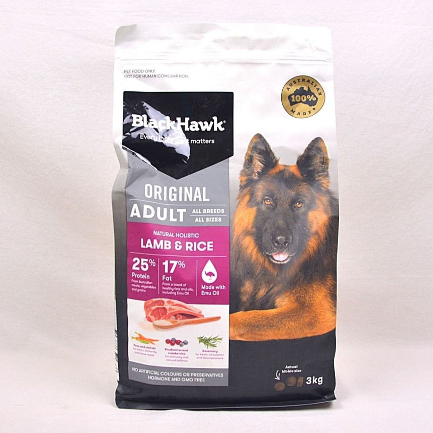 BLACKHAWK Adult Lamb and Rice 3kg Dog Food Dry Blackhawk 
