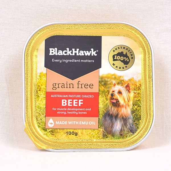 BLACKHAWK Grain free Beef Tray 100gr Dog Food Wet Blackhawk 