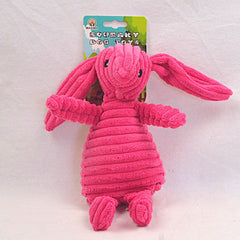 BOBO Y044WJ Squeaky Dog Toy Plush Dog Toy Bobo Pink Rabbit 