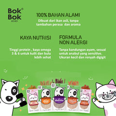 BOKBOK Dog Snack Anjing Dental Stick Fish Bone 50gr Dog Dental Chew Bok bok 