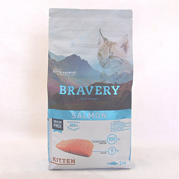 BRAVERY Cat Food Kitten Salmon 2kg Cat Dry Food Bravery 