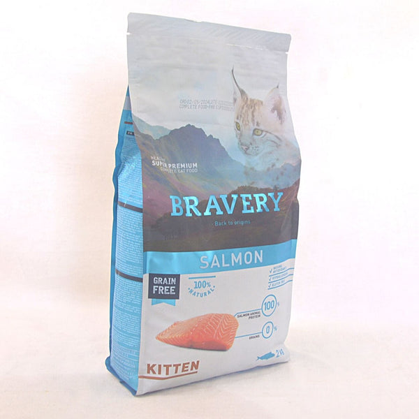 BRAVERY Cat Food Kitten Salmon 2kg Cat Dry Food Bravery 