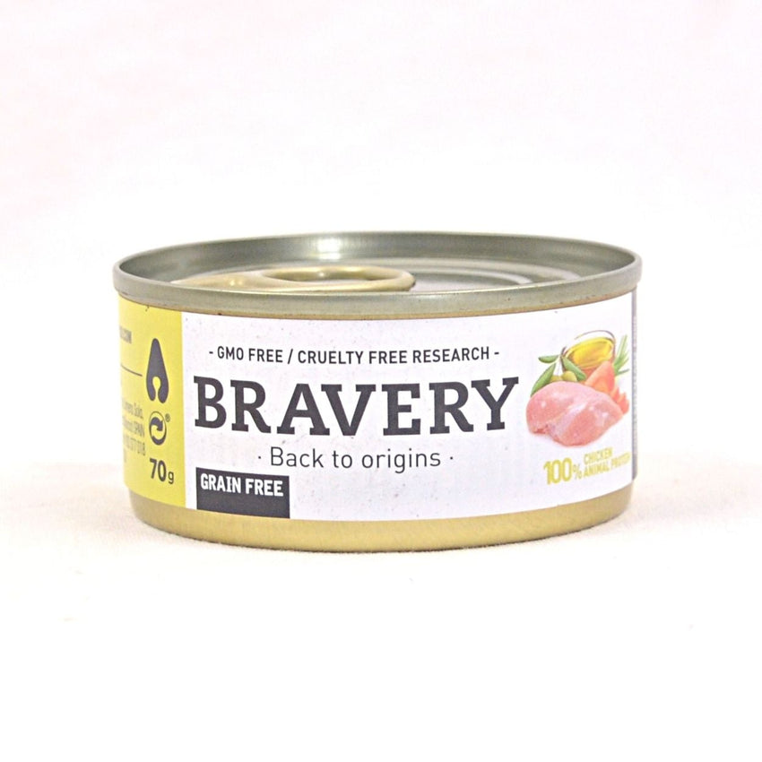 BRAVERY Cat Wet Food adult Sterilized Chicken Breast and Carrot 70g Cat Food Wet Bravery 