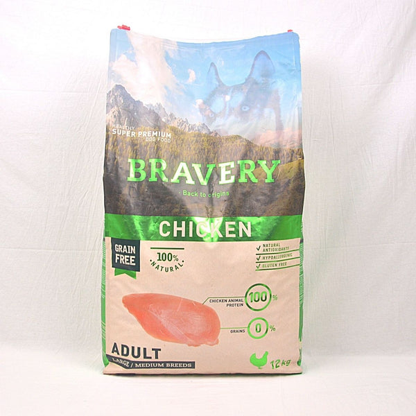 BRAVERY Medium Large Adult Chicken Dog Food Dry Bravery 