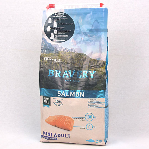 BRAVERY Mini Adult Salmon 2Kg Dog Food Dry Bravery 