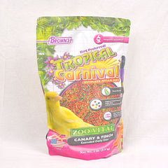 BROWNS Tropical Carnival Zoo Vital Canary and Finch 2lbs Bird Food Brown's 