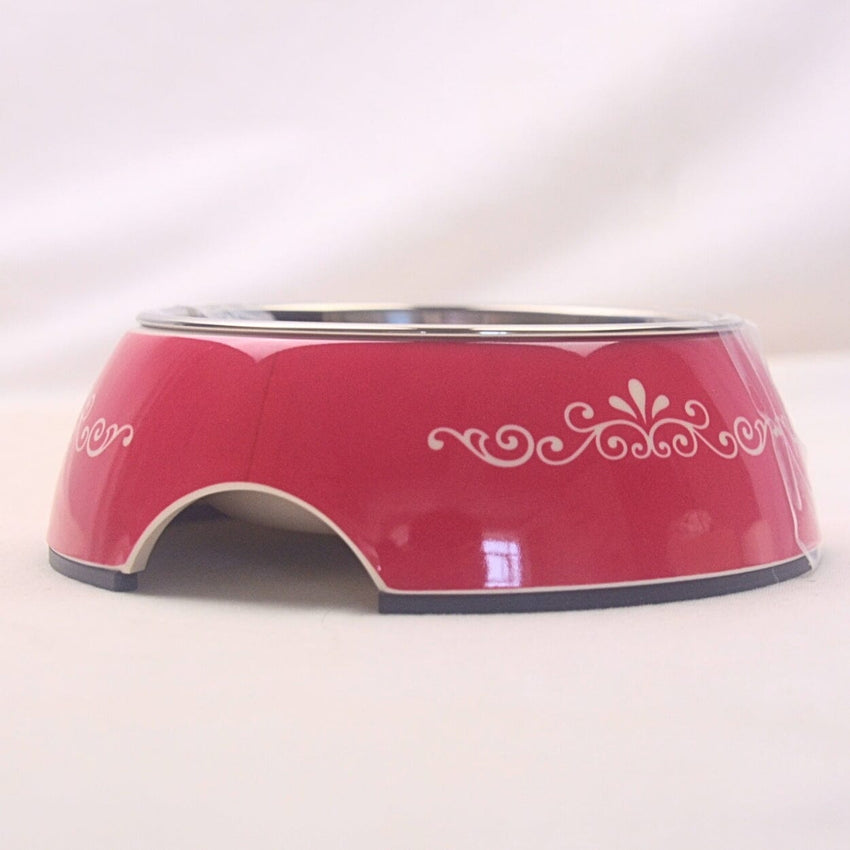 CATIT 2in1 Stainless Style Bowl XSmall Red Swirl Pet Bowl Cat It 