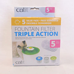 CATIT Saringan Fountain Filter Triple Action 5pcs Pet Drinking Hagen 