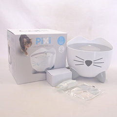 CATIT Tempat Minum Kucing Pixi Fountain White With Stainless Steel Pet Drinking Cat It 