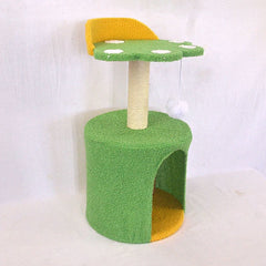 CATTREE Pet CT 0039 Yellow And Green 29 x 29 x 57 Cat House and Tree cattree 