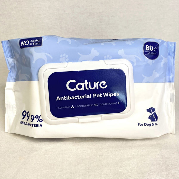 CATURE Antibacterial Wet Wipes 80pcs Grooming Pet Care Cature 