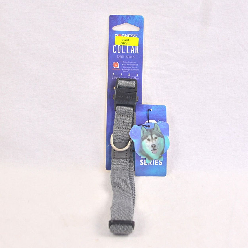DOGNESS EA01 Earth Series Collar Grey Pet Collar and Leash Dogness Large 