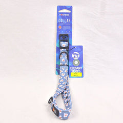 DOGNESS EL02 Elegant Series Collar Blue Flower Pet Collar and Leash Dogness L 