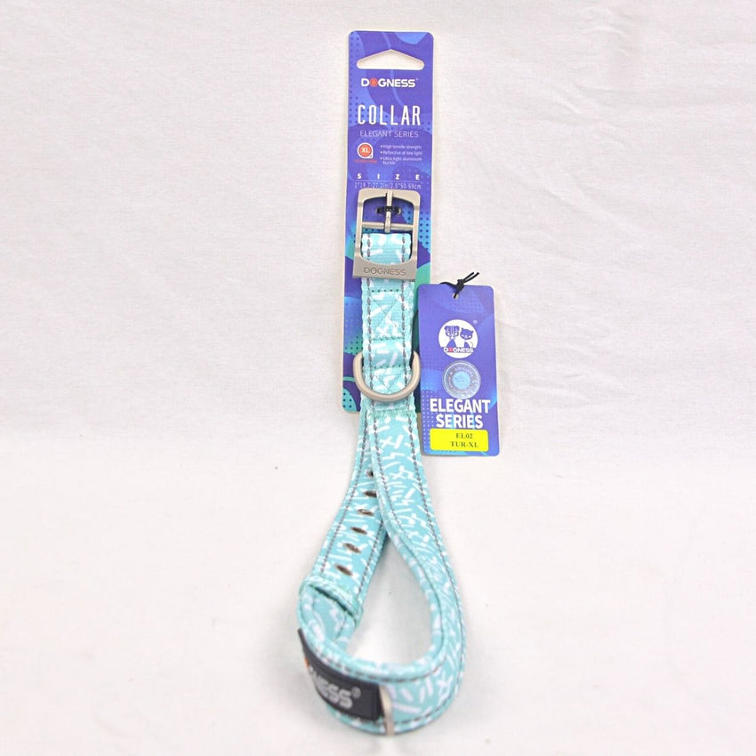 DOGNESS EL02 Elegant Series Collar Turquois Pet Collar and Leash Dogness XL 