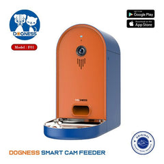 DOGNESS Smart Feeder with Camera 6L Pet Bowl Dogness Orange Blue 