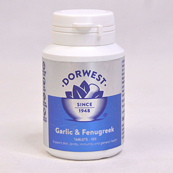 DORWEST Garlic Fenugreek 100tab Pet Vitamin and Supplement Dorwest 