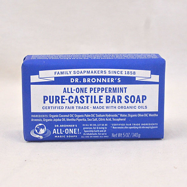 DR.Bronners Sabun Organik Castile Bar Soap Peppermint 140gr Grooming Shampoo and Conditioner Dr.Bronners 
