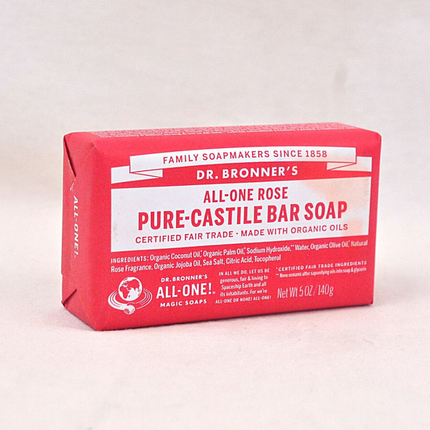 DR.Bronners Sabun Organik Castile Bar Soap Rose 140gr Grooming Shampoo and Conditioner Dr.Bronners 