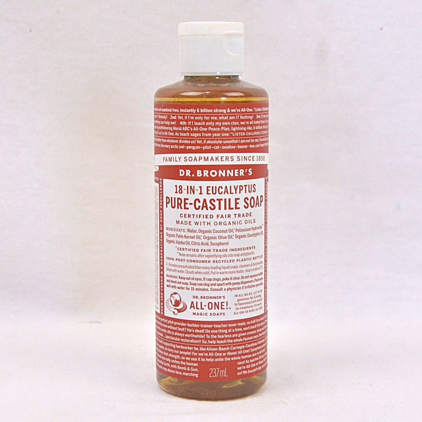 DR.Bronners Sabun Organik Castile Liquid Soap Eucalyptus 237ml Grooming Shampoo and Conditioner Dr.Bronners 