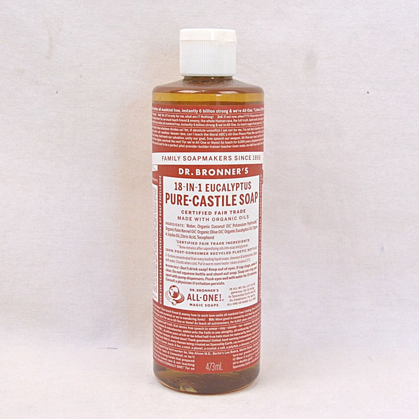 DR.Bronners Sabun Organik Castile Liquid Soap Eucalyptus 473ml Grooming Shampoo and Conditioner Dr.Bronners 
