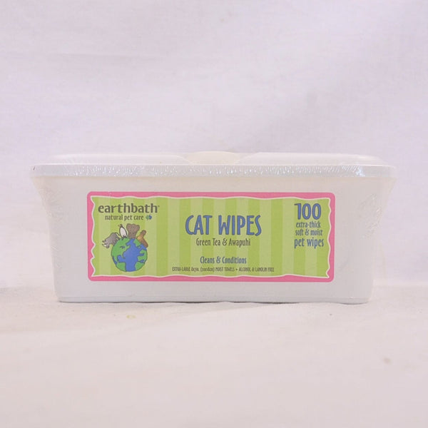 EARTHBATH Green Tea Wipes For Cat 100pcs Grooming Pet Care Earthbath 