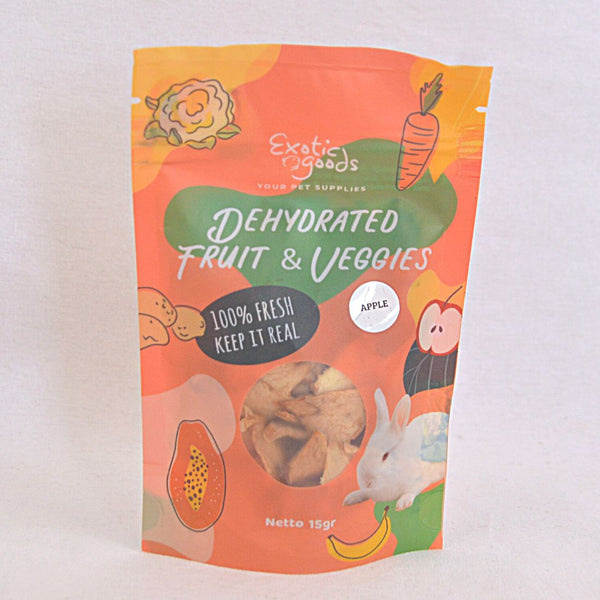 EXOTICGOODS Dehydrated Fruit and Veggie Snack 15gr Small Animal Snack Exotic Goods Apple 