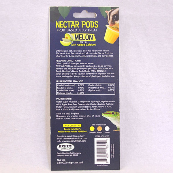 EXOTICNUTRITION Snack Nectar Pods Melon REPACK 3pcs Small Animal Snack Exotic Nutrition 