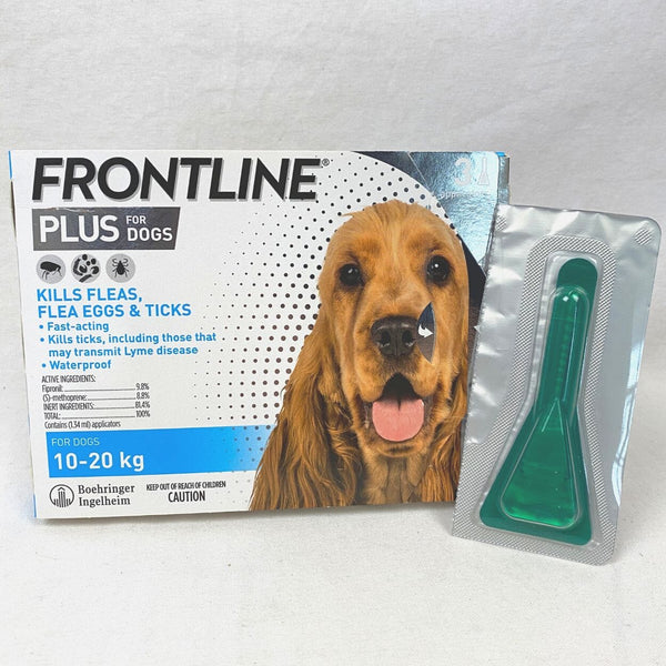 Frontline Plus Spot On Dog 10-20kg 1pcs Grooming Pet Care Frontline 