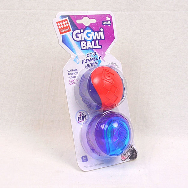 GIGWI Ball With Squeaker M 2pcs Dog Toy Gigwi 