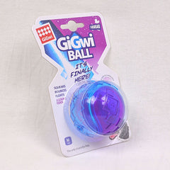 GIGWI Ball With Squeaker Transparent Purple Blue Dog Toy Gigwi 