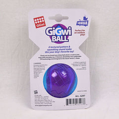GIGWI Ball With Squeaker Transparent Purple Blue Dog Toy Gigwi 