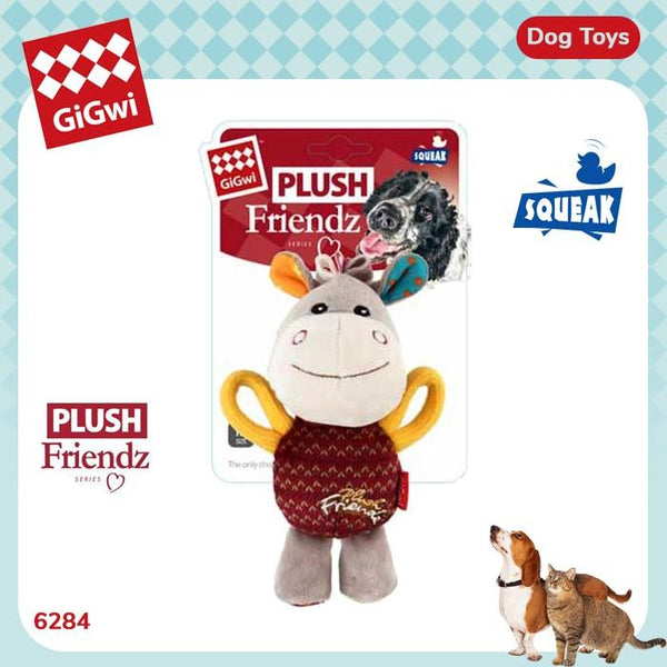 GIGWI Donkey Plush Friendz With Squeaker Dog Toy Gigwi 