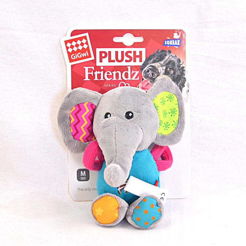 GIGWI Elephant Plush Friendz With Squeaker Dog Toy Gigwi 