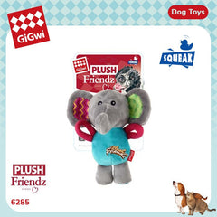 GIGWI Elephant Plush Friendz With Squeaker Dog Toy Gigwi 